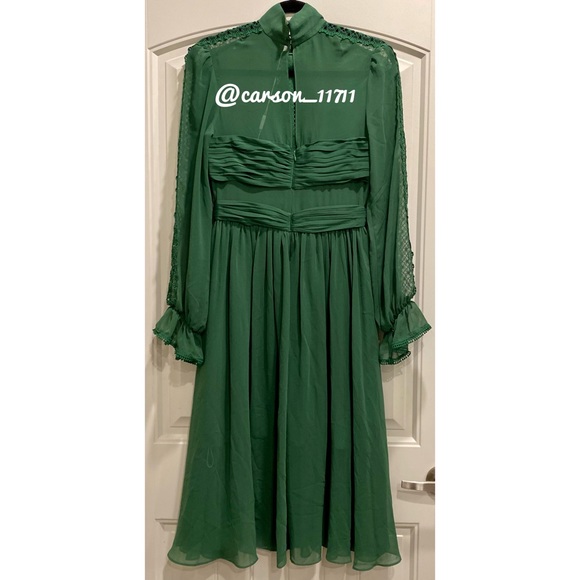 NWT Self Portrait Chiffon Pussybow Midi Dress US6 - Picture 14 of 15